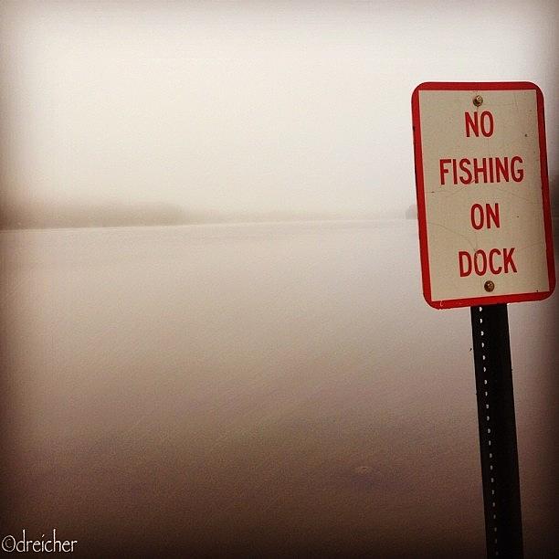 Ny Photograph - #nofishing #lakecarmel #lake #carmel by Denise Reicher