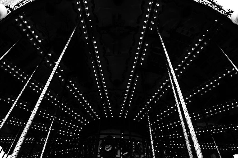 Paris Photograph - Noir Carousel by Georgia Clare