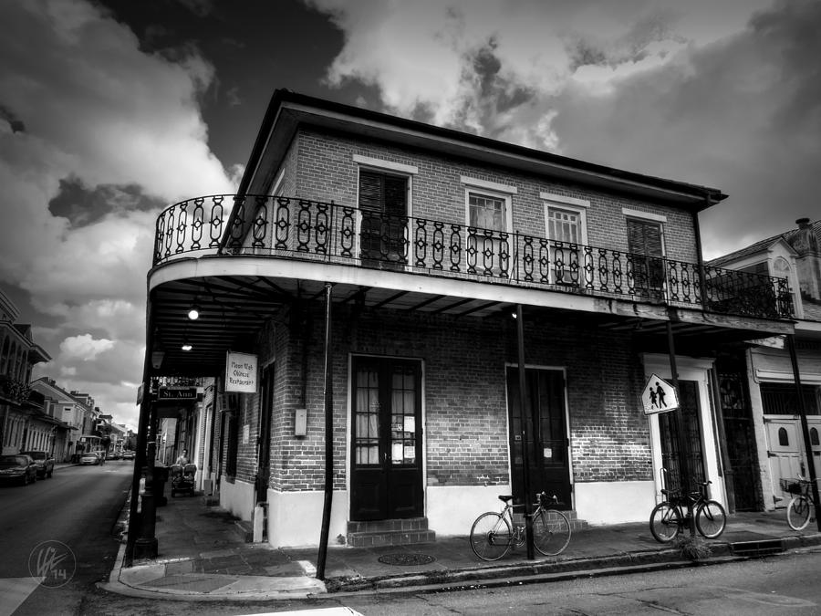 New Orleans Photograph - NOLA - French Quarter 007 BW by Lance Vaughn
