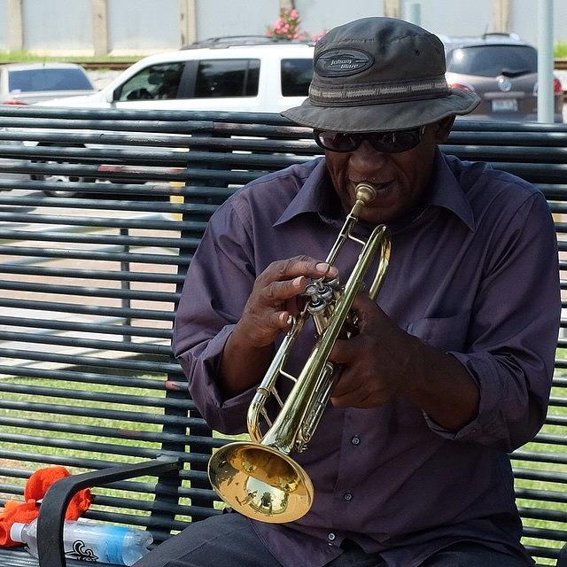 Nola Street Musician Photograph by Mark  Miller