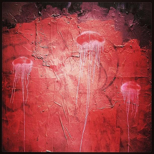 Philadelphia Photograph - #nolibs #streetart #pink #jellyfish by John Baccile