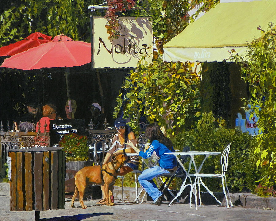 Nolitas Cafe Painting by Kenneth Young
