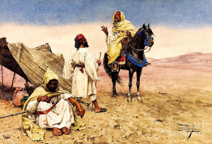 Nomades du desert Painting by Thea Recuerdo