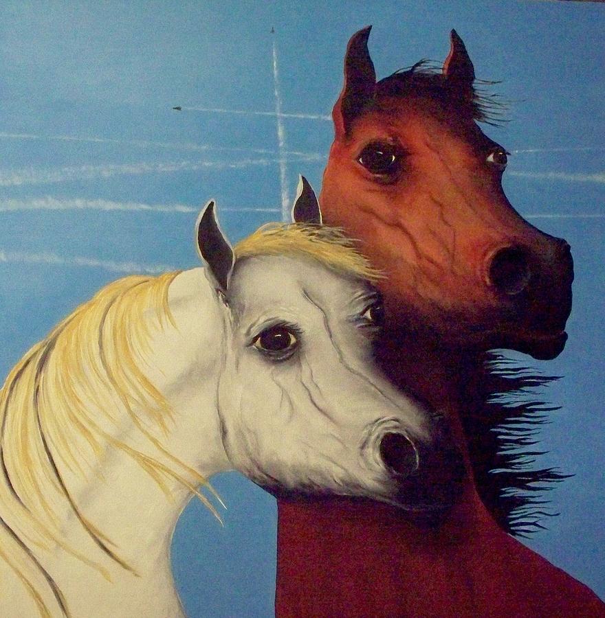 Chemtrail Ponys Painting by Patrick Trotter