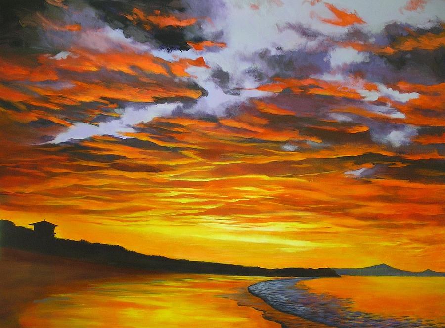 Noosa Sunset Painting by Chris Hobel