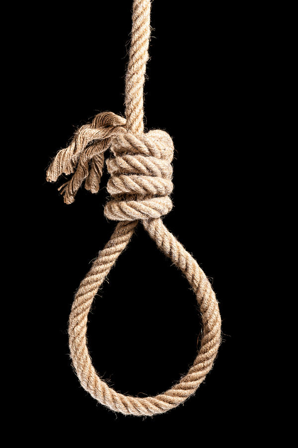 Noose isolated on black Photograph by NoSystem images