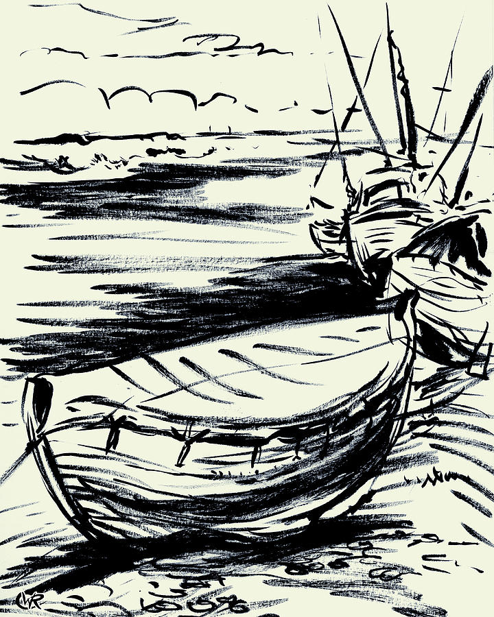 Ocean Painting - Norfolk Crab Boat by William Rowsell Ocean Painting - Norfolk Crab Boat by William Rowsell