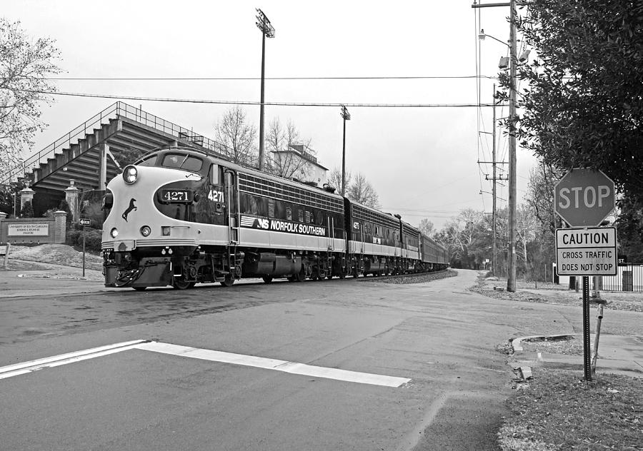 Norfolk Southern Office Car Special BW Photograph by Joseph C Hinson