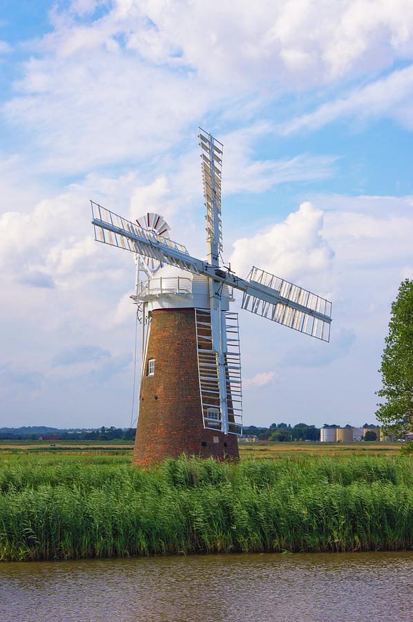 Brick Photograph - Norfolk Windmill by Mark Williamson/science Photo Library