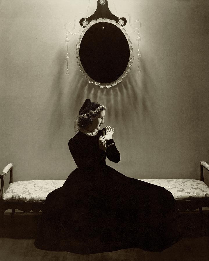 Norma Shearer Wearing A Hattie Carnegie Dress Photograph by Edward Steichen
