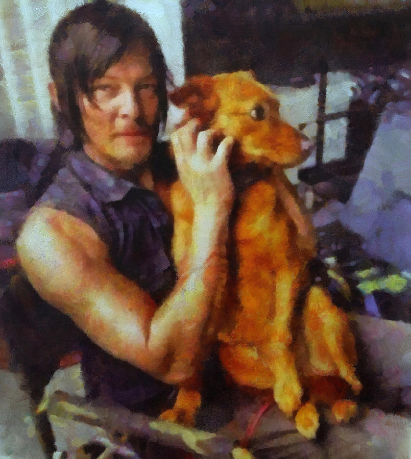 Norman Reedus Painting - Norman And Charlie by Janice MacLellan Norman Reedus Painting - Norman And Charlie by Janice MacLellan