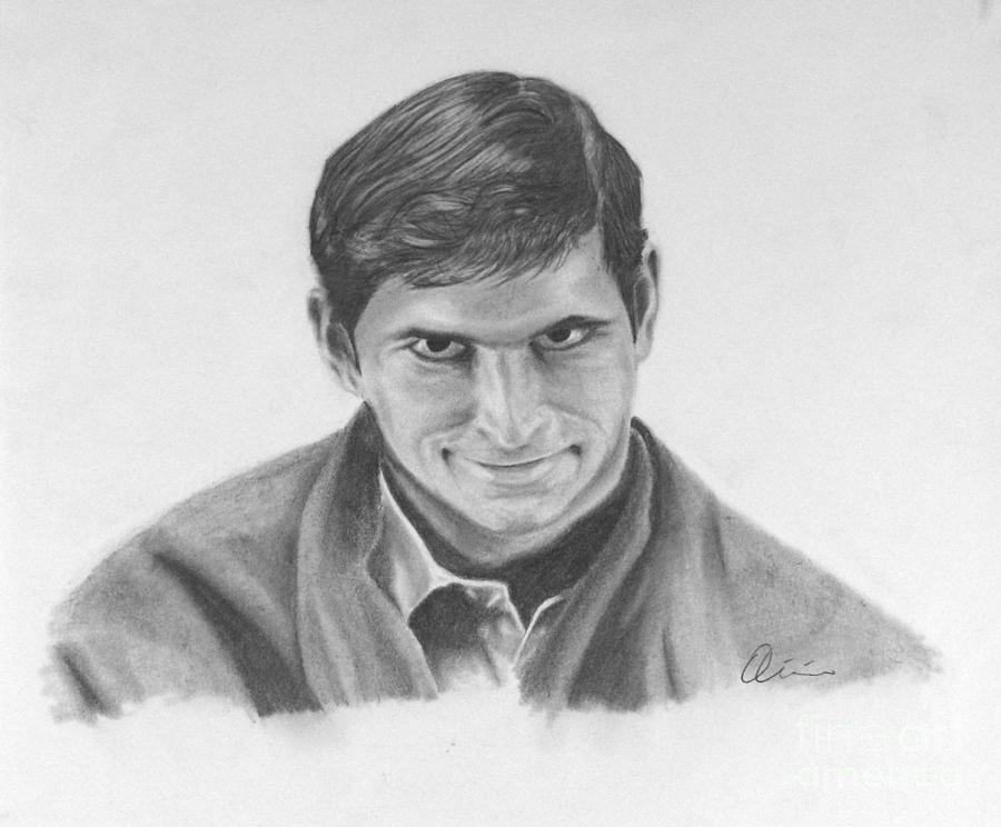 Norman Bates Portrait Drawing