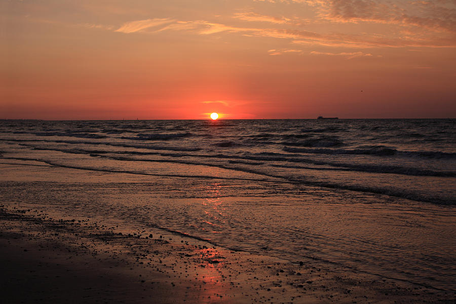Sunset Photograph - Normandy Beach At Sunset by Aidan Moran