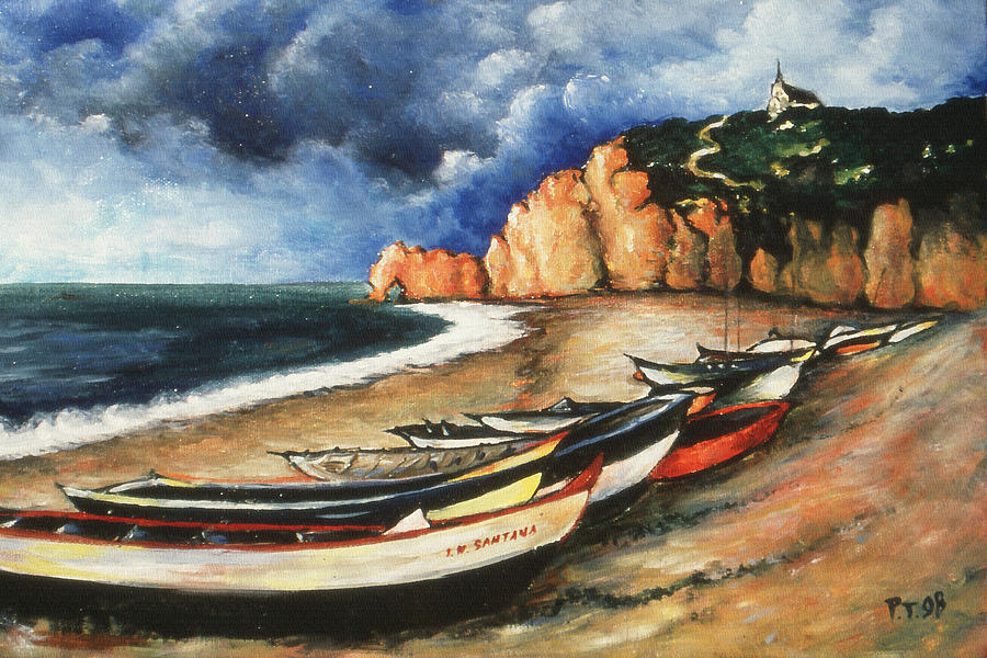 Normandy Coast - Landscape Oil Painting by Peter Potter