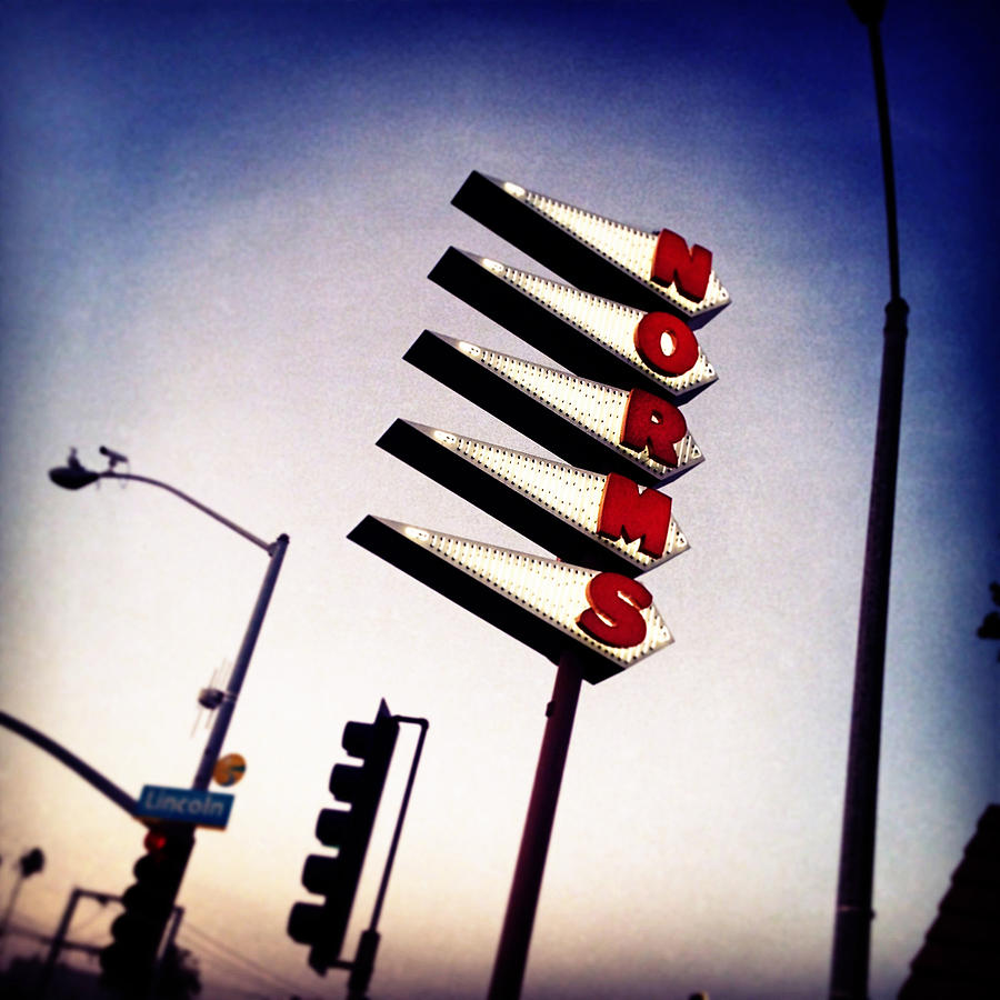 Sign Photograph - Norms Place by Jeff Klingler