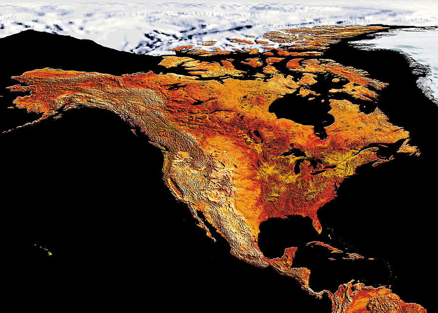 North America Photograph by Dynamic Earth Imaging/science Photo Library