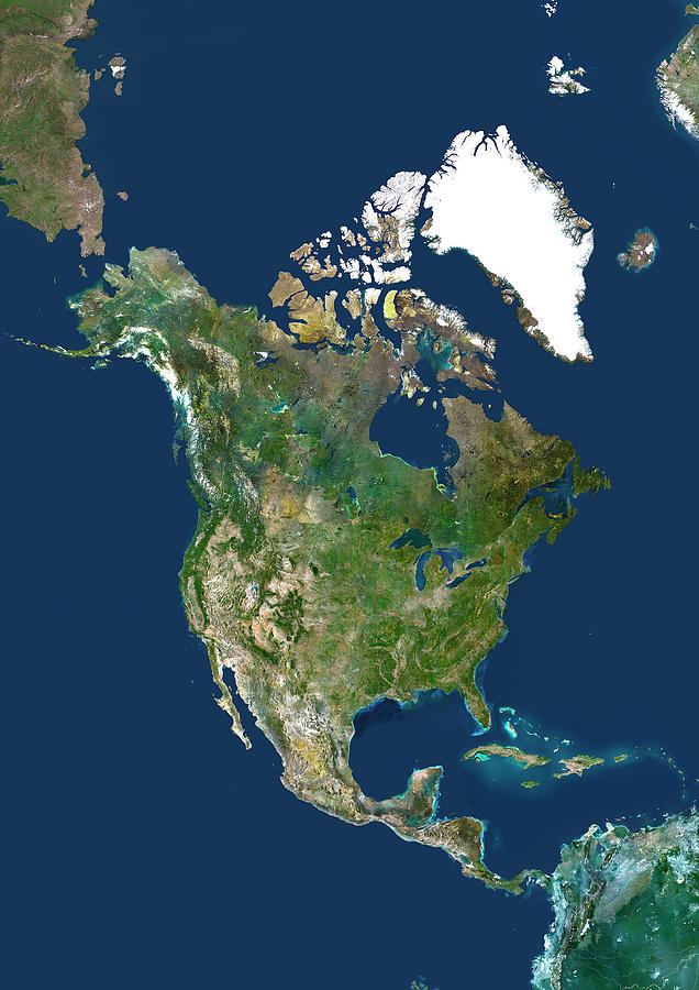 North America Photograph by Planetobserver/science Photo Library