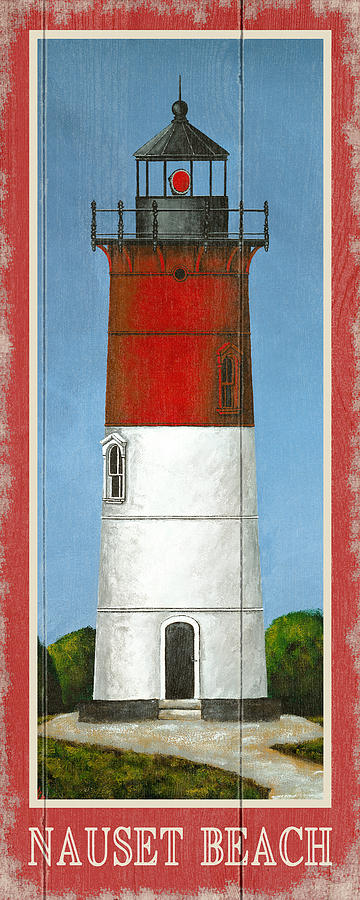 North American Lighthouses - Nauset Drawing by MGL Meiklejohn Graphics Licensing