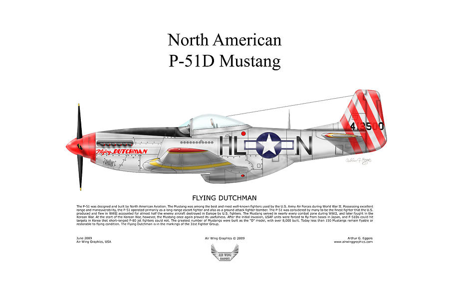 North American P-51D Flying Dutchman Digital Art by Arthur Eggers