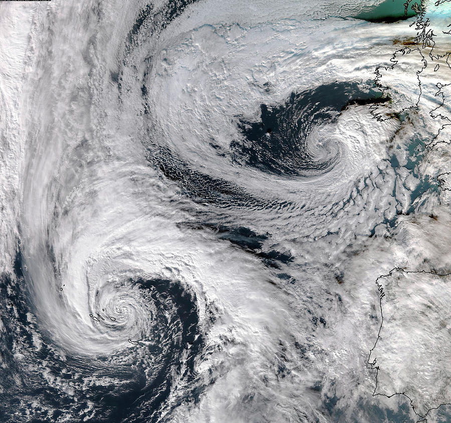 North Atlantic Depressions Photograph by Science Photo Library North Atlantic Depressions Photograph by Science Photo Library