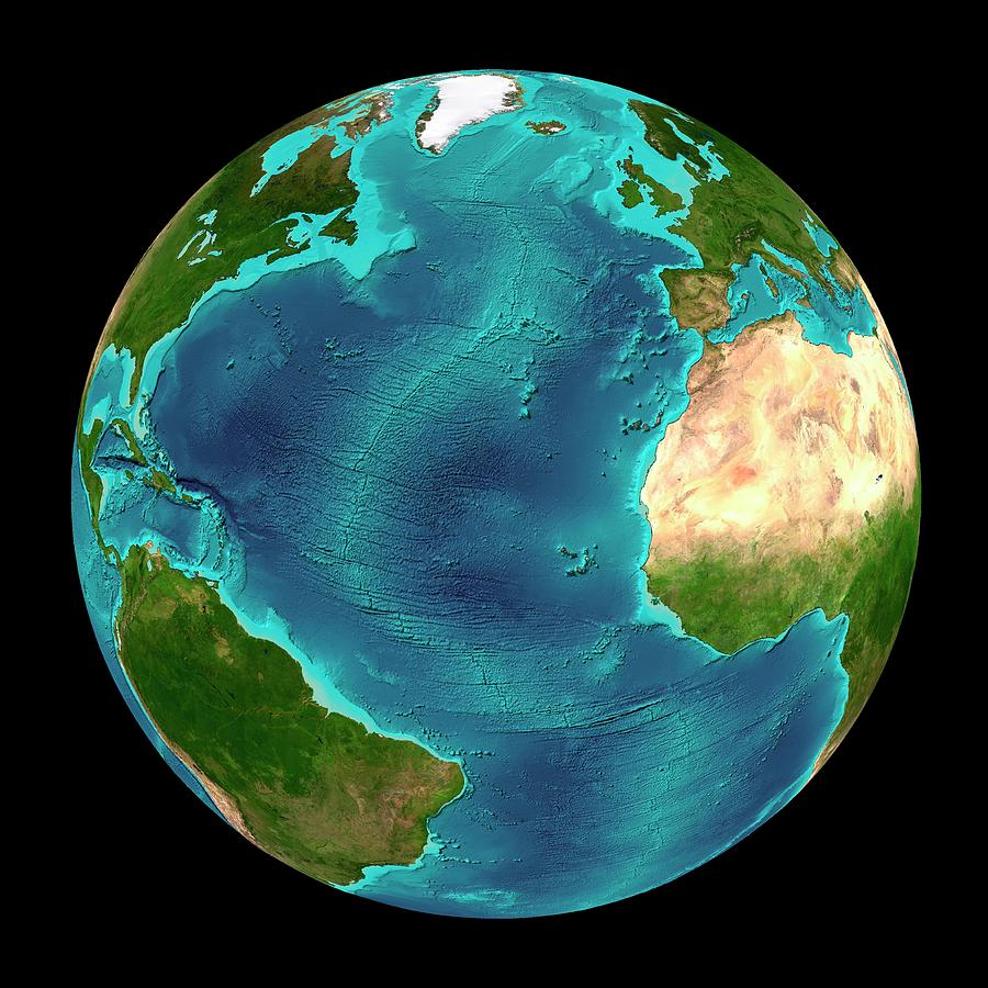 atlantic ocean floor map
