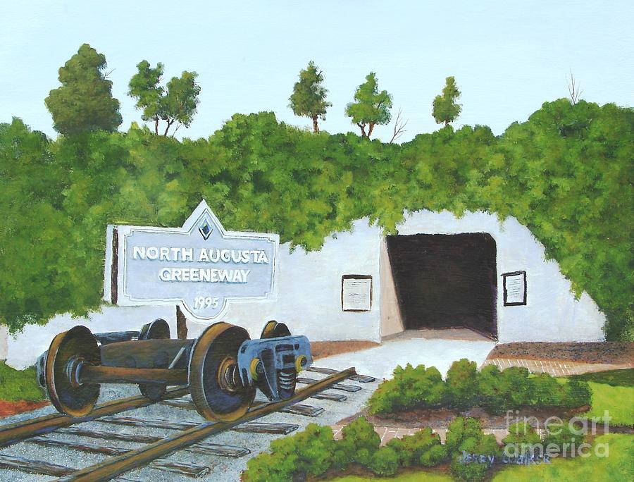 North Augusta Greeneway Painting by Jerry Walker