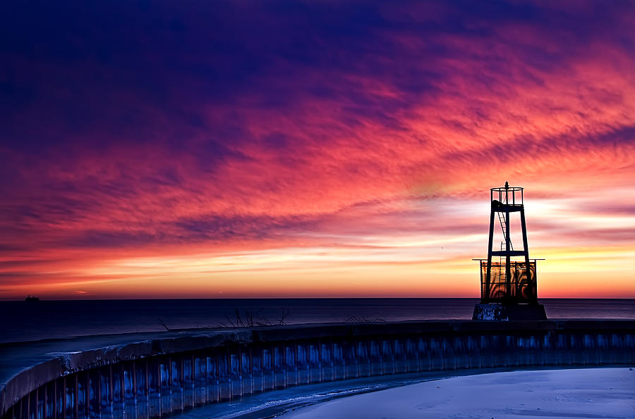 North Avenue Beach sunrise Chicago Photograph by Ratul Maiti - Fine Art ...