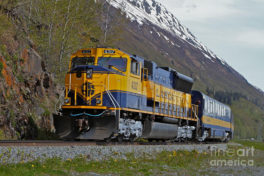 Train Photograph - North Bound by Rick  Monyahan