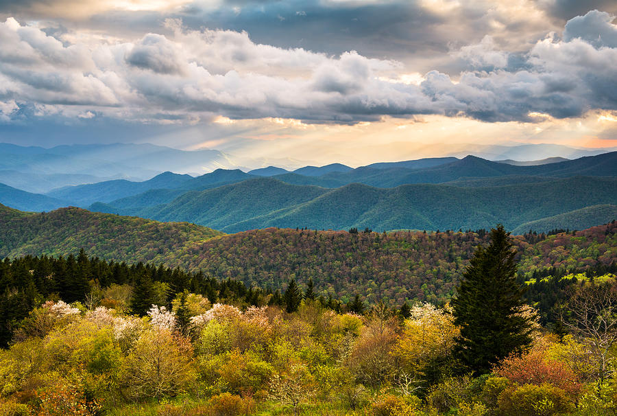 North Carolina Blue Ridge Parkway Scenic Mountain Landscape Photography Photograph by Dave Allen
