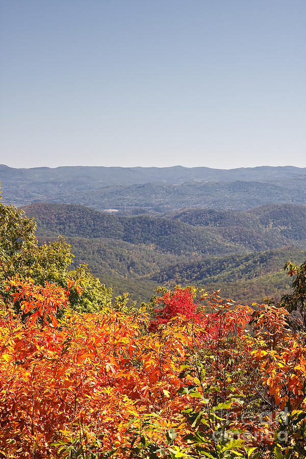 North Carolina Mountains in Autumn Photograph by Jill Lang