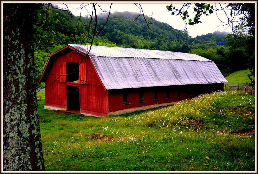 North Carolina Red Barn Photograph by Kathy Barney