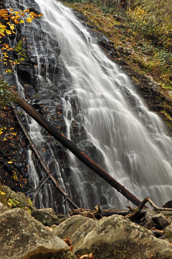 North Carolinas Crabtree Falls Autumn Colors Photograph by Bruce Gourley