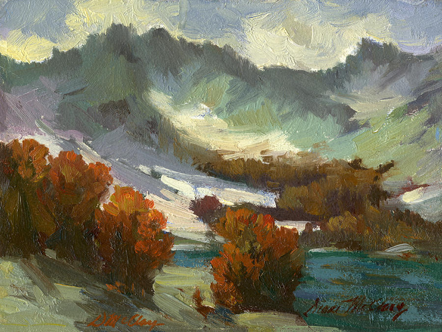 North Cascades Autumn Painting by Diane McClary