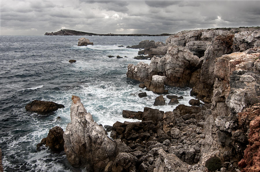 North coast of Minorca island in Mediterranean sea -  storm is coming 2 Photograph by Pedro Cardona Llambias