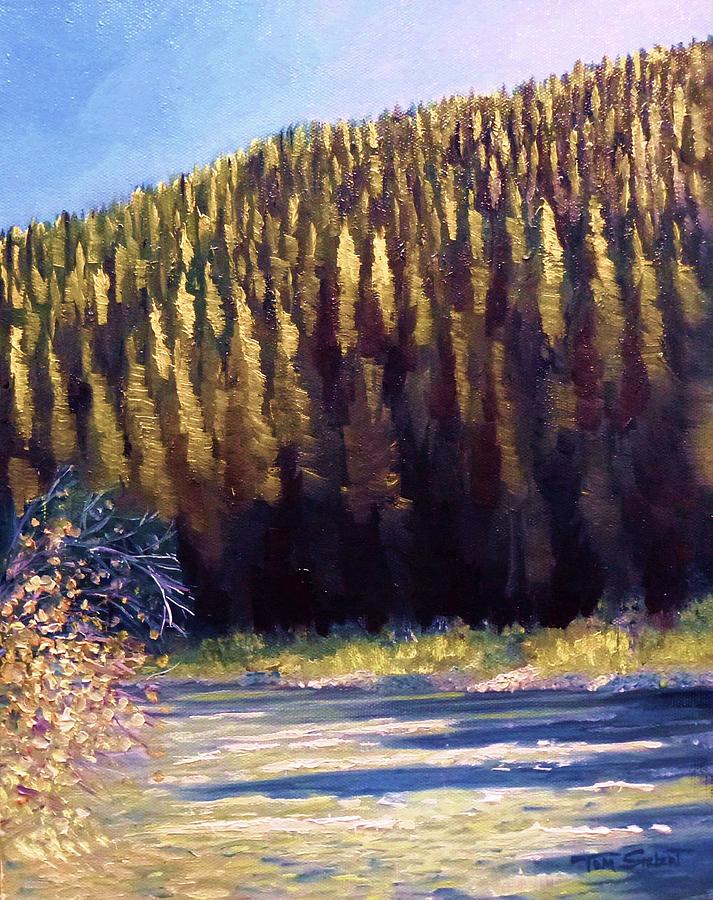 Fall Painting - North Fork Coeur dAlene River by Tom Siebert