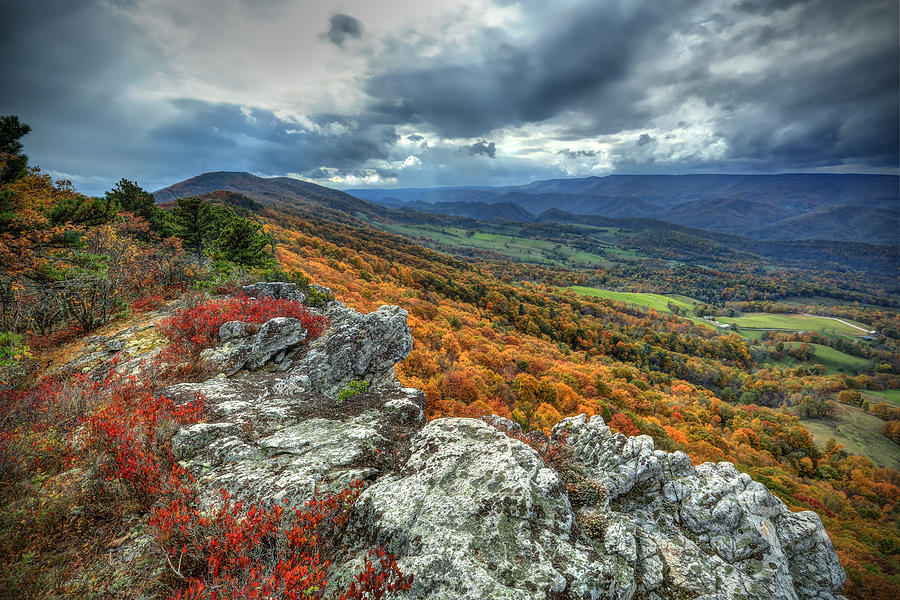 Fall Photograph - North Fork Mountain Overlook by Jaki Miller