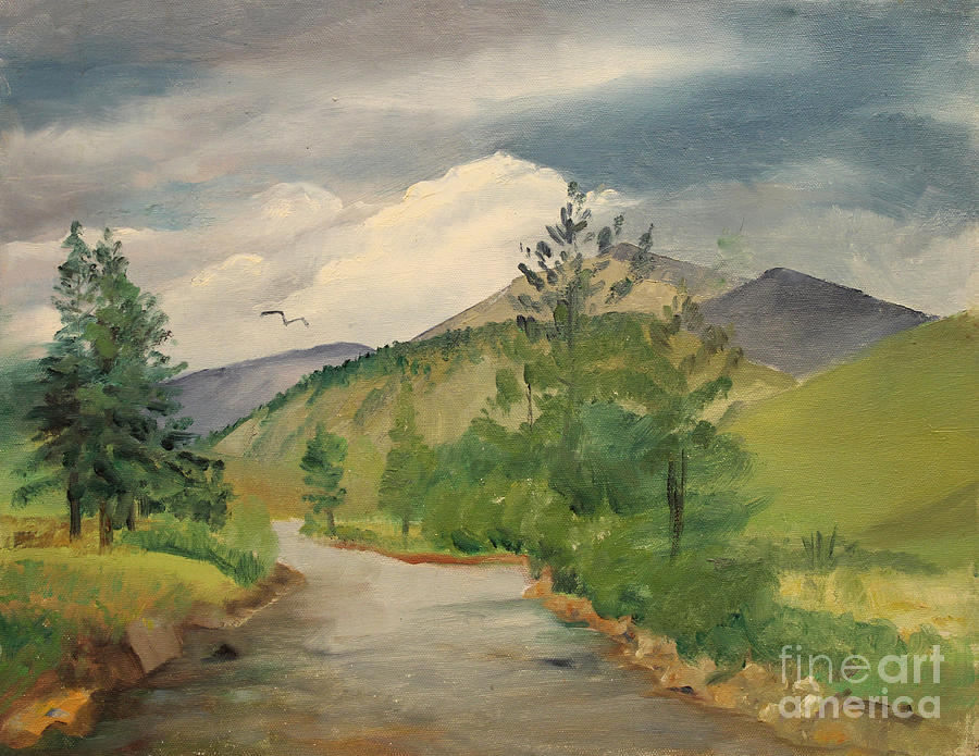 North Fork of the South Platte - Shawnee CO  1980s Painting by Art By Tolpo Collection
