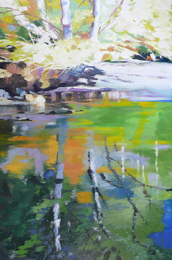 North Fork Silver Creek Painting by Melody Cleary