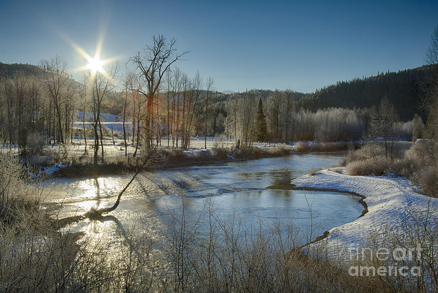 Winter Photograph - North Fork Sun by Idaho Scenic Images Linda Lantzy