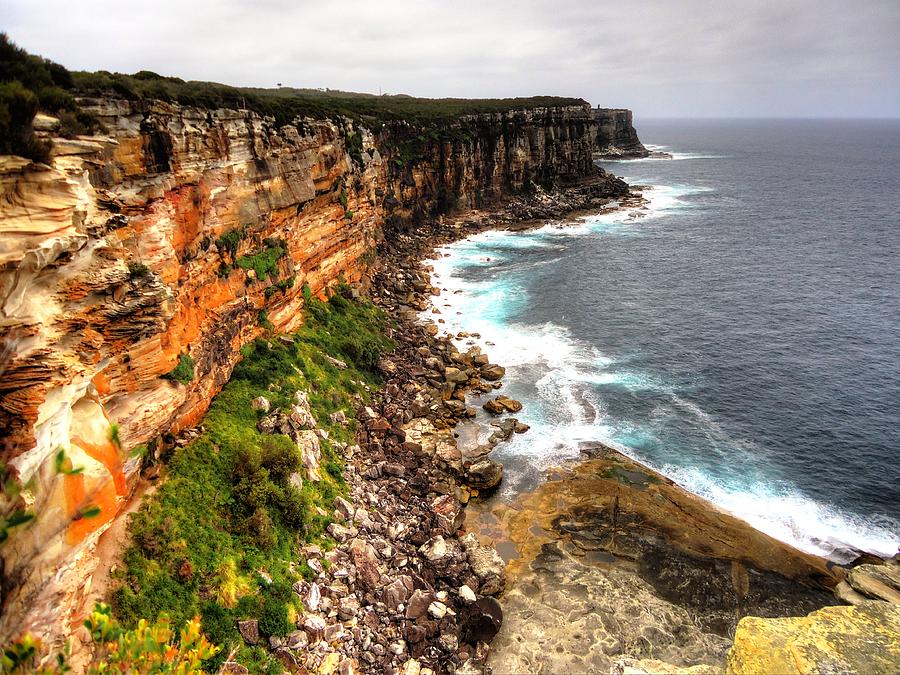 North Head Cliffs Photograph by Peter Mooyman