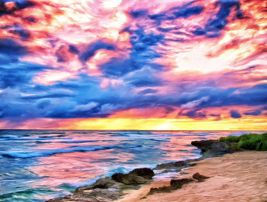 North Kohala Sunset Painting by Dominic Piperata - Pixels