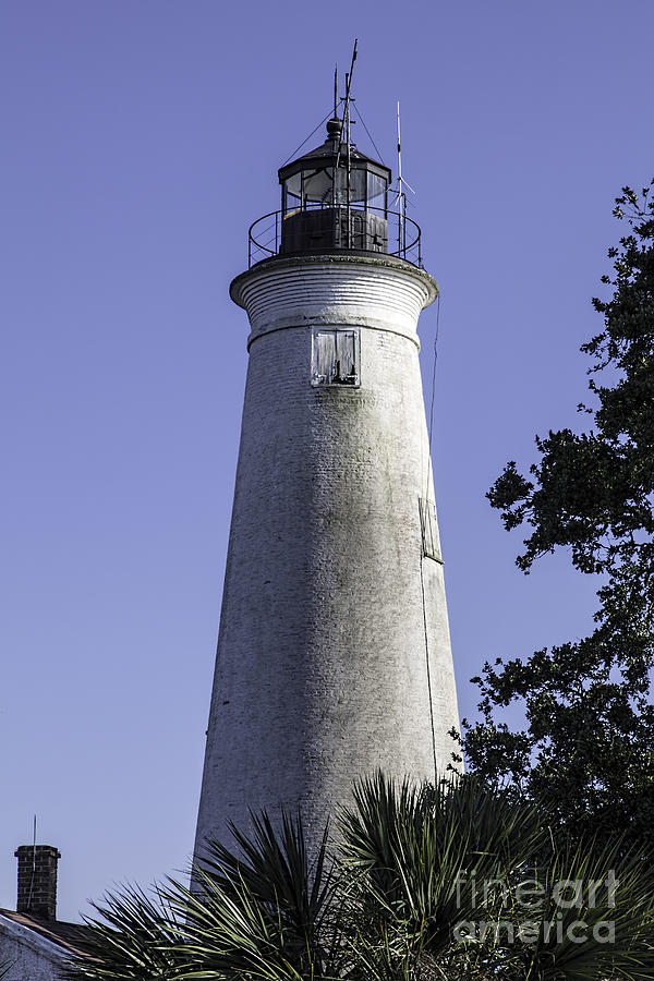 Lighthouse Photograph - North Lighthouse Tower Upper Facade by Lynn Palmer