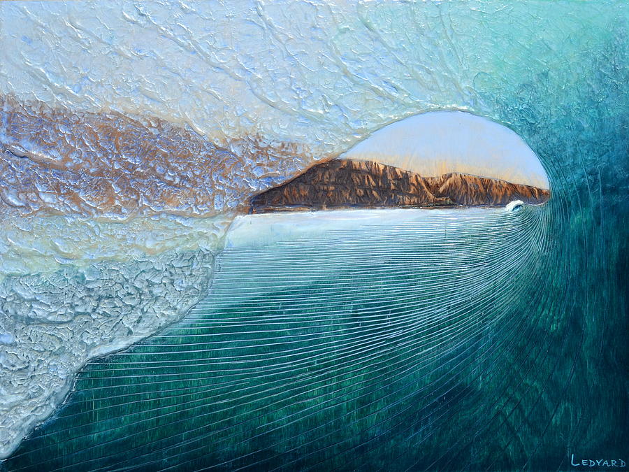 Surfing Painting - North Peak Barrel by Nathan Ledyard