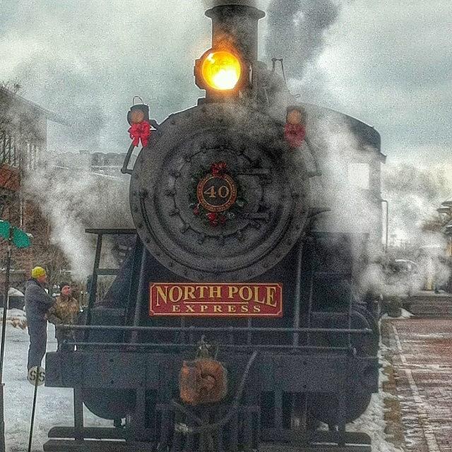 Winter Photograph - North Pole Express! #newhope #trains by Traci Law