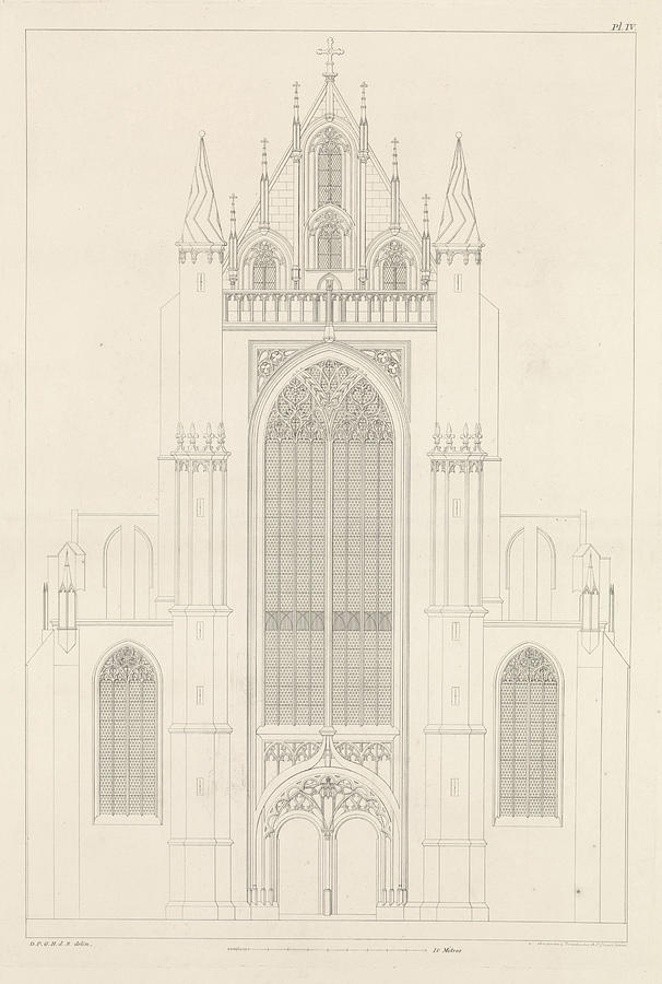 North Portal Of The Highland Church In Leiden Drawing by Artokoloro ...