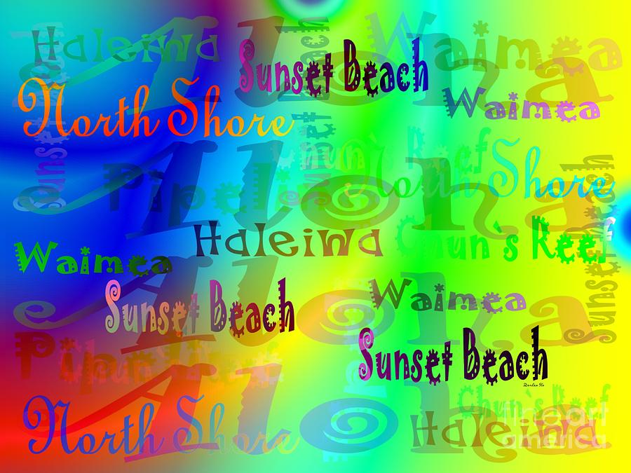 Hawaii Digital Art - North Shore Beaches by Dorlea Ho