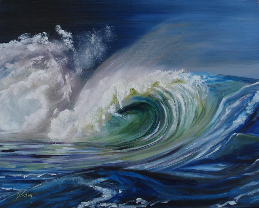 North Shore Curl Painting by Donna Tuten - Fine Art America