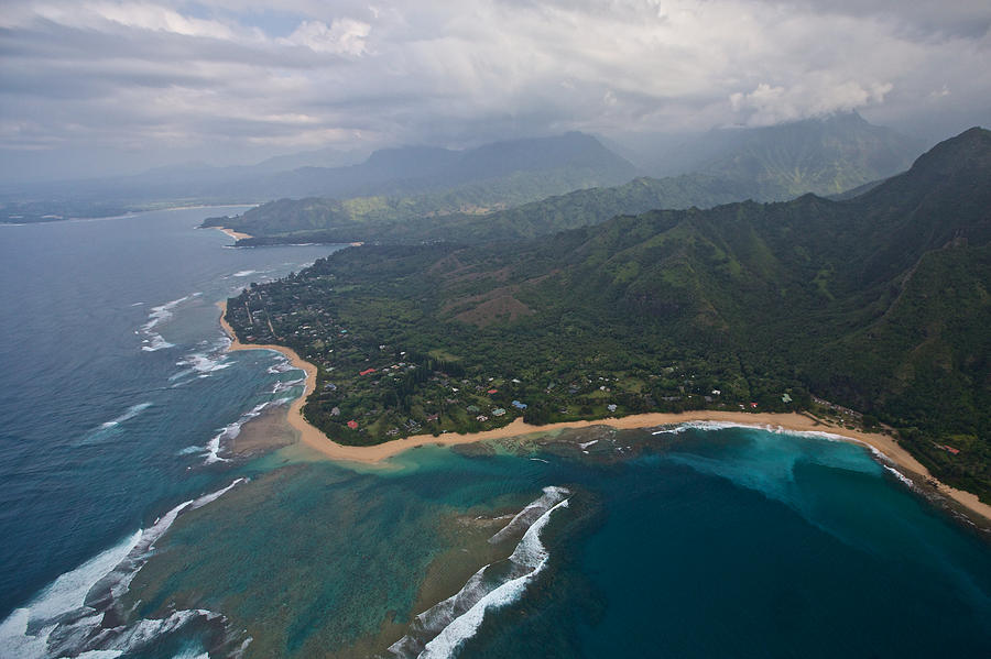 North Shore Kauai Aerial Photograph by Steven Lapkin