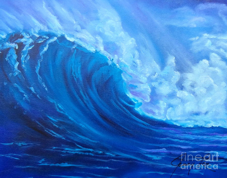 Wave V1 Painting by Jenny Lee