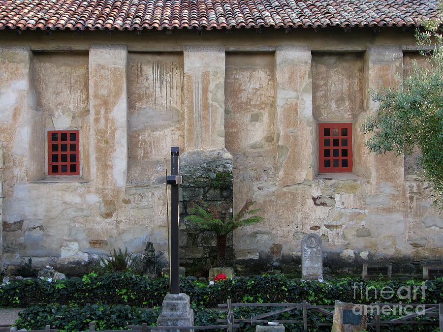 North Wall of the Carmel Mission Photograph by James B Toy